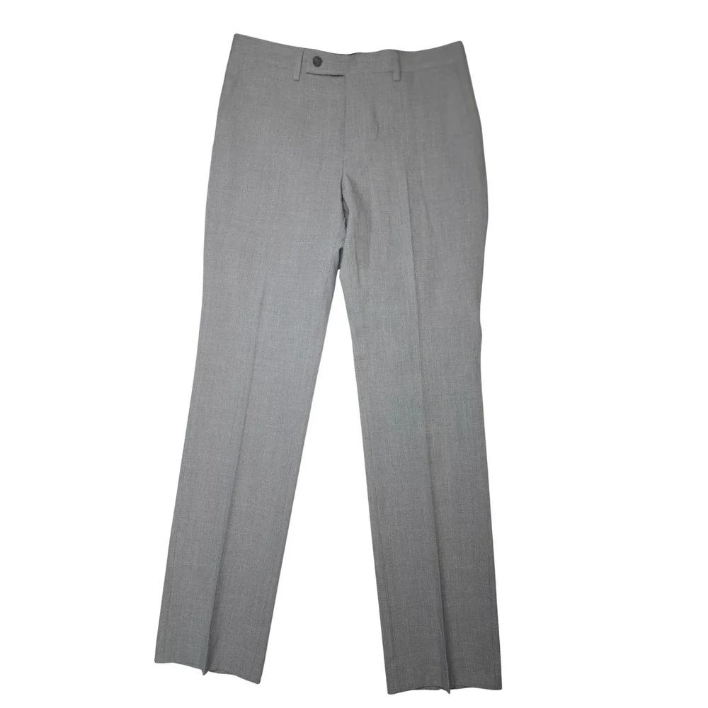 DKNY Dress Pants Mens 29W Light Gray Flat Front‎ Business Casual Trousers NWT